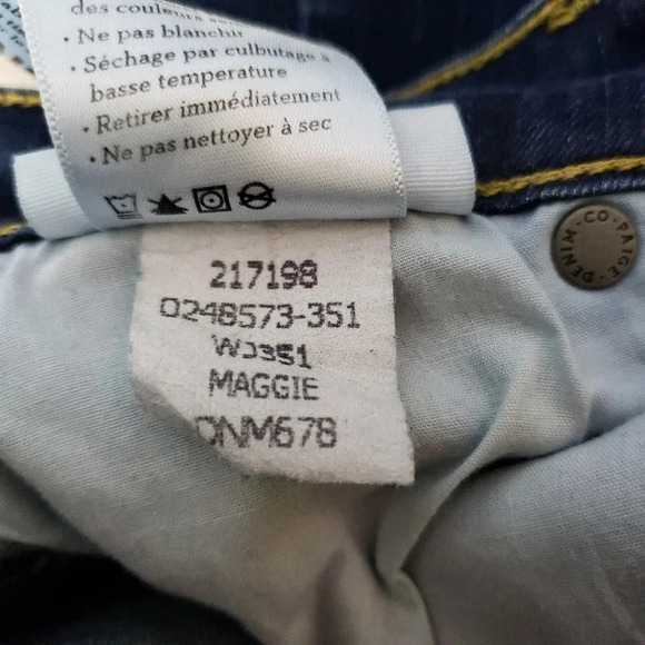 Paige Skyline Ankle Skinny Jeans Maggie Dark Wash Denim - Picture 7 of 7